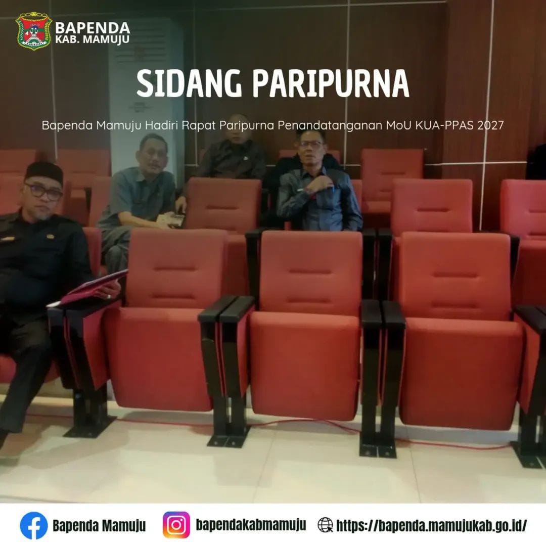 Bapenda Mamuju Hadiri Rapat Paripurna Penandatanganan MoU KUA-PPAS 2027 thumbnail