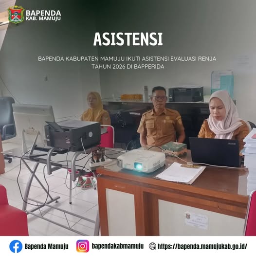 BAPENDA KABUPATEN MAMUJU IKUTI ASISTENSI EVALUASI RENJA TAHUN 2026 DI BAPPERIDA
