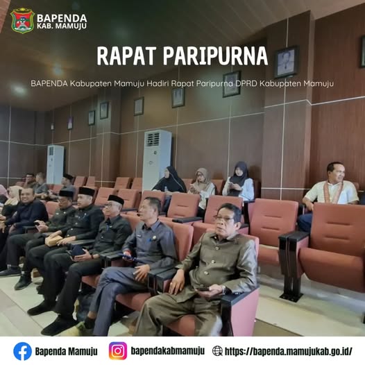 BAPENDA Kabupaten Mamuju Hadiri Rapat Paripurna DPRD Kabupaten Mamuju