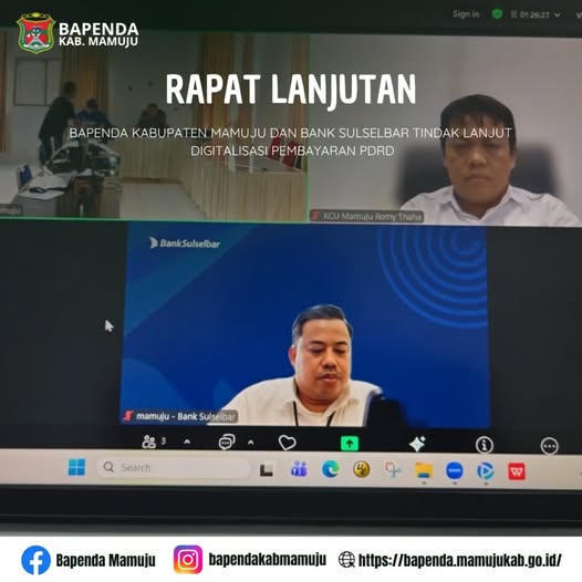 BAPENDA KABUPATEN MAMUJU DAN BANK SULSELBAR TINDAK LANJUT DIGITALISASI PEMBAYARAN PDRD