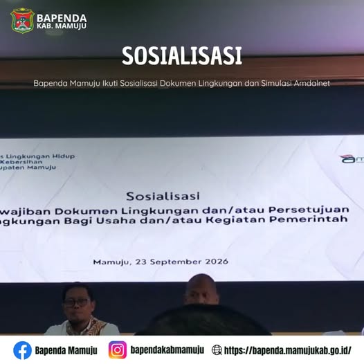 Bapenda Mamuju Ikuti Sosialisasi Dokumen Lingkungan dan Simulasi Amdalnet