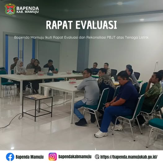 Bapenda Mamuju Ikuti Rapat Evaluasi dan Rekonsiliasi PBJT atas Tenaga Listrik