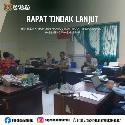 BAPENDA KABUPATEN MAMUJU IKUTI RAPAT TINDAK LANJUT HASIL PENGAWASAN BPKP