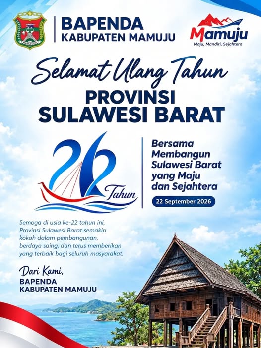 selamat ulang tahun provensi sulawesi barat ke 22 tahun thumbnail