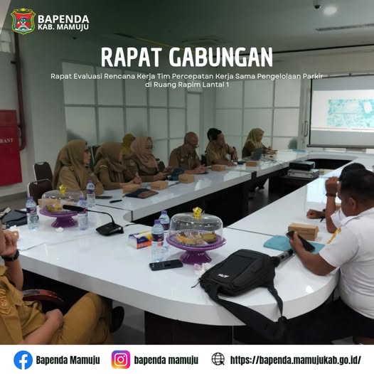 Bapenda Kabupaten Mamuju mengikuti Rapat Evaluasi Rencana Kerja Tim Percepatan Kerja Sama Pengelolaan Parkir