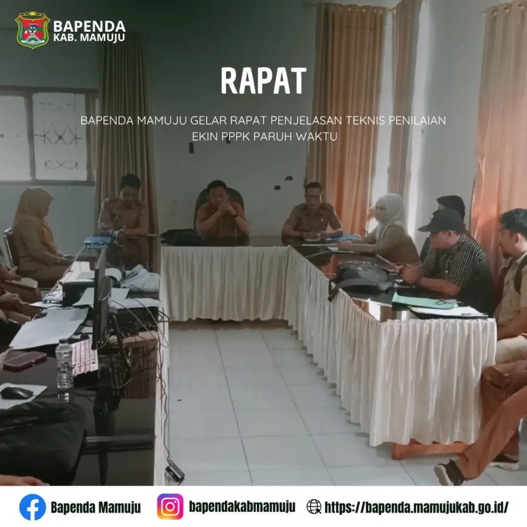 Bapenda mamuju gelar rapat penjelasan teknis penilaian ekin PPPK paruh waktu