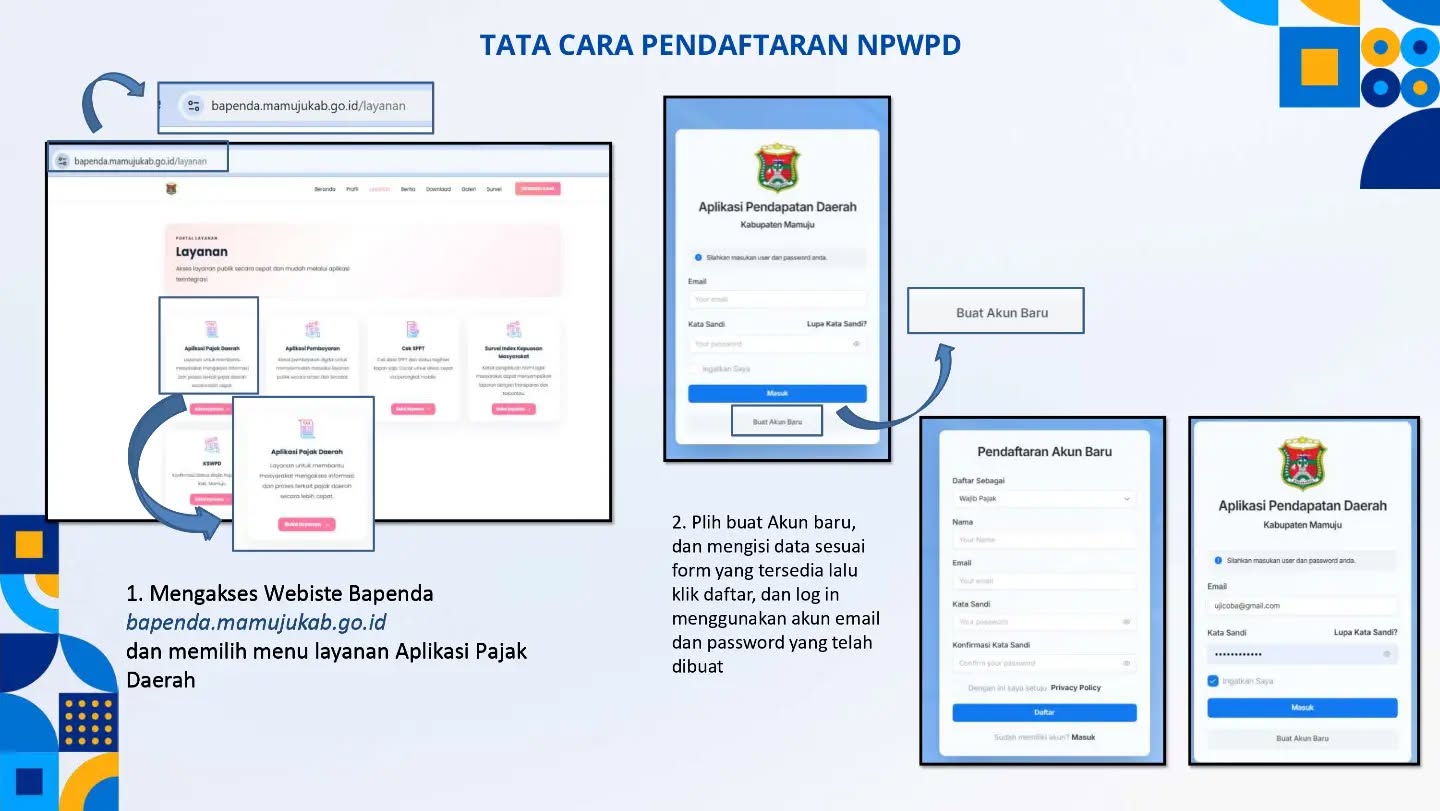 TATA CATA PENDAFTARAN NPWPD DAN PEMBAYARAN PBB-P2