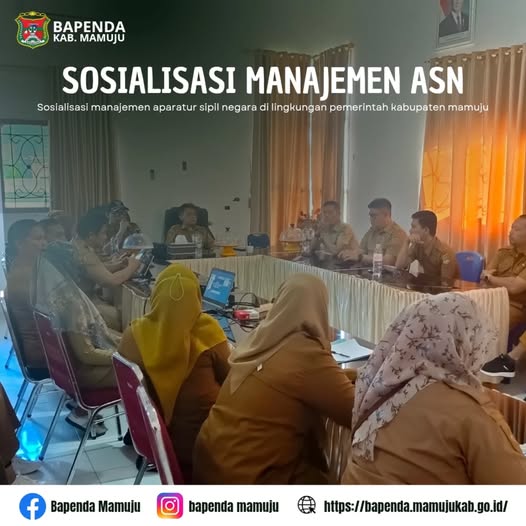 Bapenda Kabupaten Mamuju mengikuti kegiatan Sosialisasi Manajemen Aparatur Sipil Negara