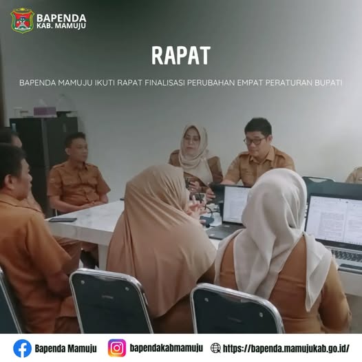 BAPENDA MAMUJU IKUTI RAPAT FINALISASI PERUBAHAN EMPAT PERATURAN BUPATI