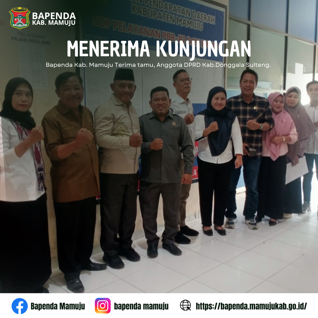 BAPENDA Mamuju Terima Kunjungan Kerja DPRD Donggala
