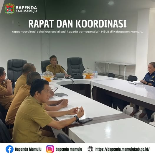 BAPENDA KABUPATEN MAMUJU IKUTI RAPAT KOORDINASI DAN SOSIALISASI KEPADA PEMEGANG IZIN MBLB