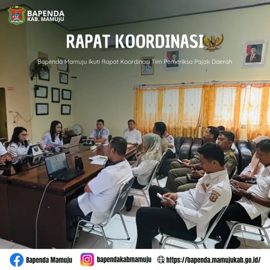 Bapenda Mamuju Ikuti Rapat Koordinasi Tim Pemeriksa Pajak Daerah